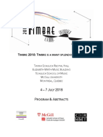 Conference Proceedings On Timbre - 2018