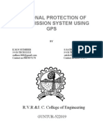 Positonal Protection of Transmission System Using GPS: R.V.R &J. C. College of Engineering