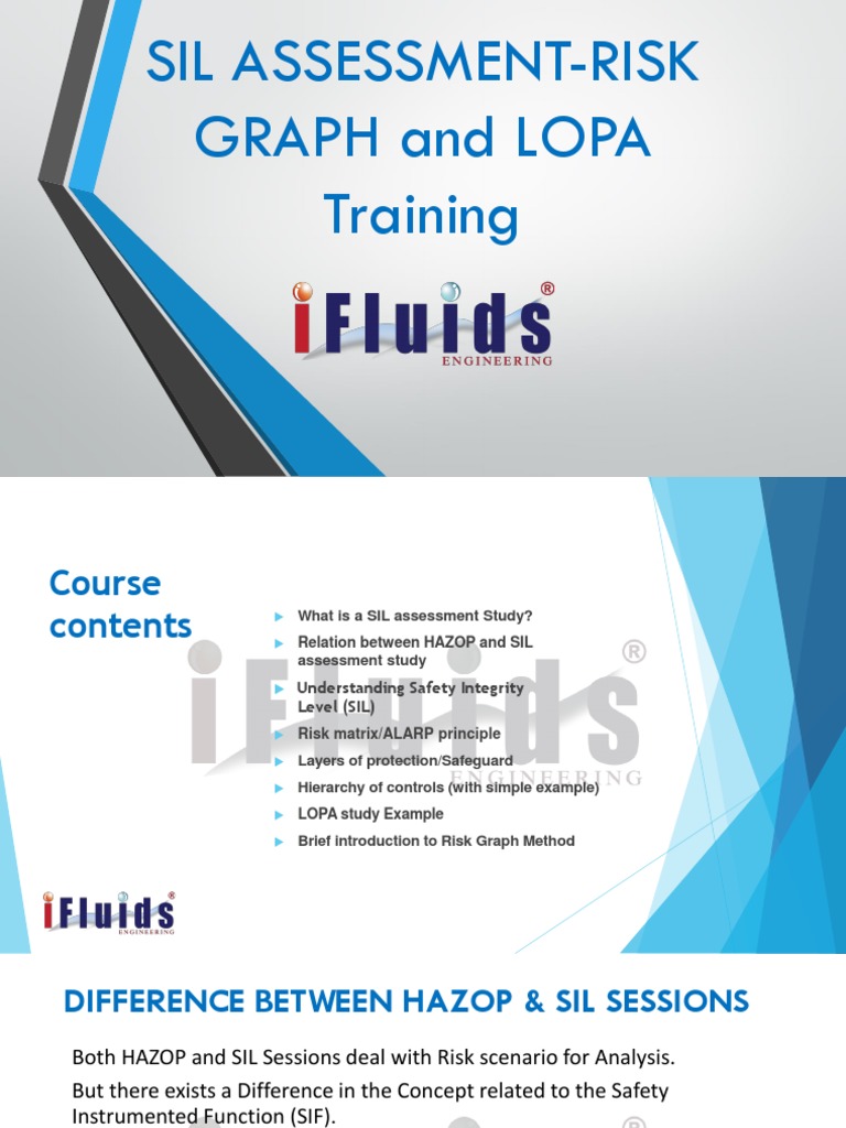 Sil AssessmentRisk Graph and Lopa Training PDF Prevention Safety