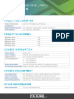 Template - Course Development Project Plan