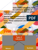 Indicators: - We Cannot Taste Every Substance, So To