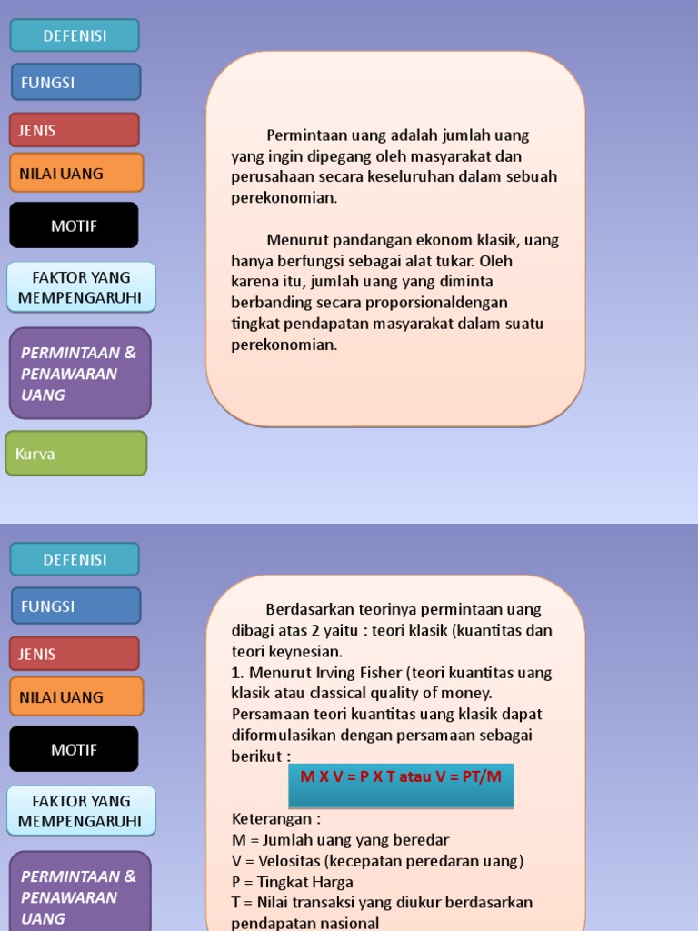 Ppt Permintaan Uang 2