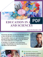 Education in Arts and Sciences: Lesson 10 For December 5, 2020