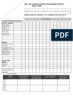 Sarawak Operations Tool Box Risk Identification and PTW Site Audit Form