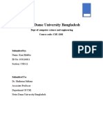 Notre Dame University Bangladesh: Dept of Computer Science and Engineering Course Code: CSE-1302