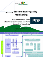 Quality System in Air Quality Monitoring: Ministry of Environment and Physical Planning Republic of Macedonia