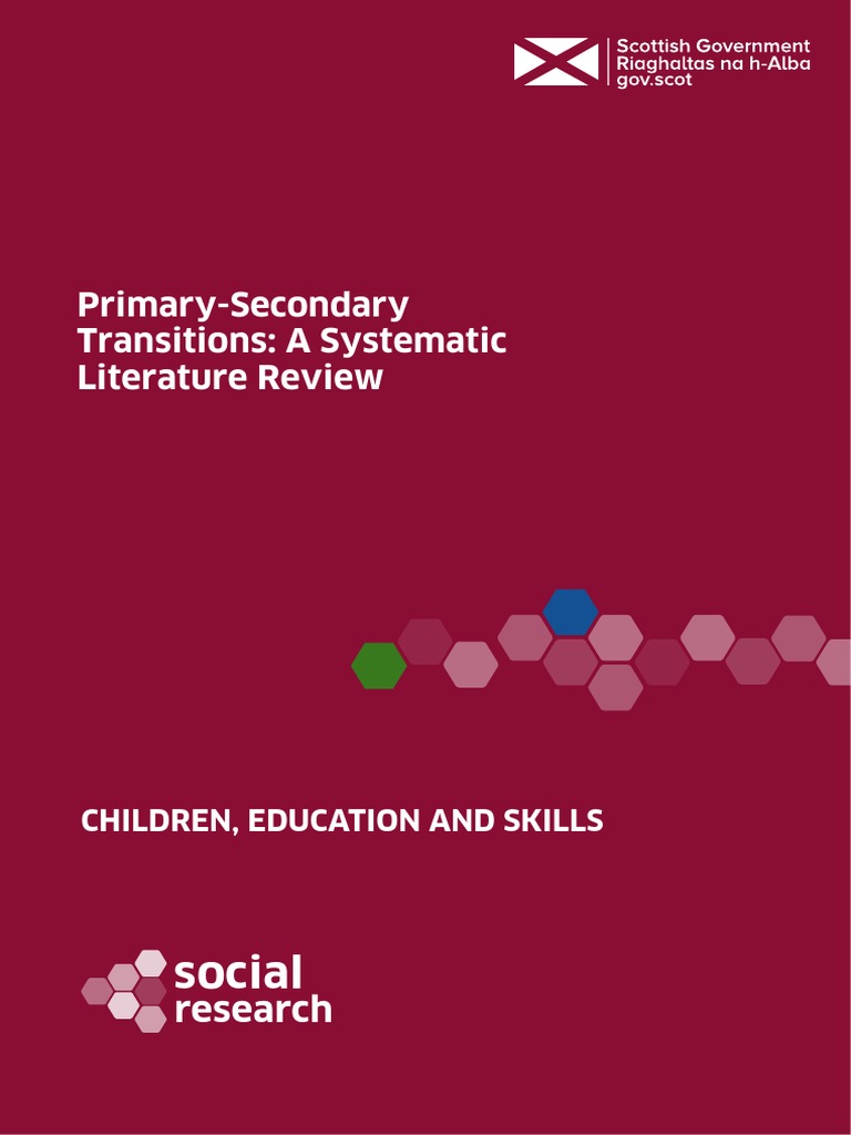 primary secondary transitions a systematic literature review