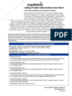 Battery - Containing Product Information Data Sheet: Lithium-Ion and Lithium-Ion Polymer Battery