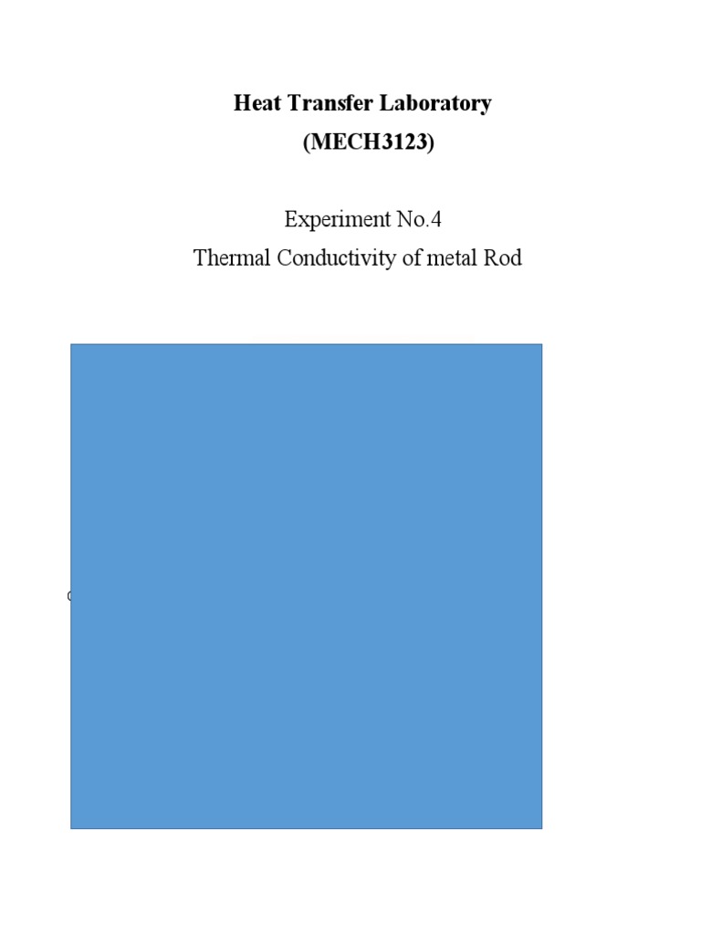 Thermal Coductivity of Metal Rod | PDF | Thermal Conductivity | Heat ...