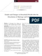 Gender and Changes in Household Wealth After The Dissolution of Marriage and Cohabitation in Germany
