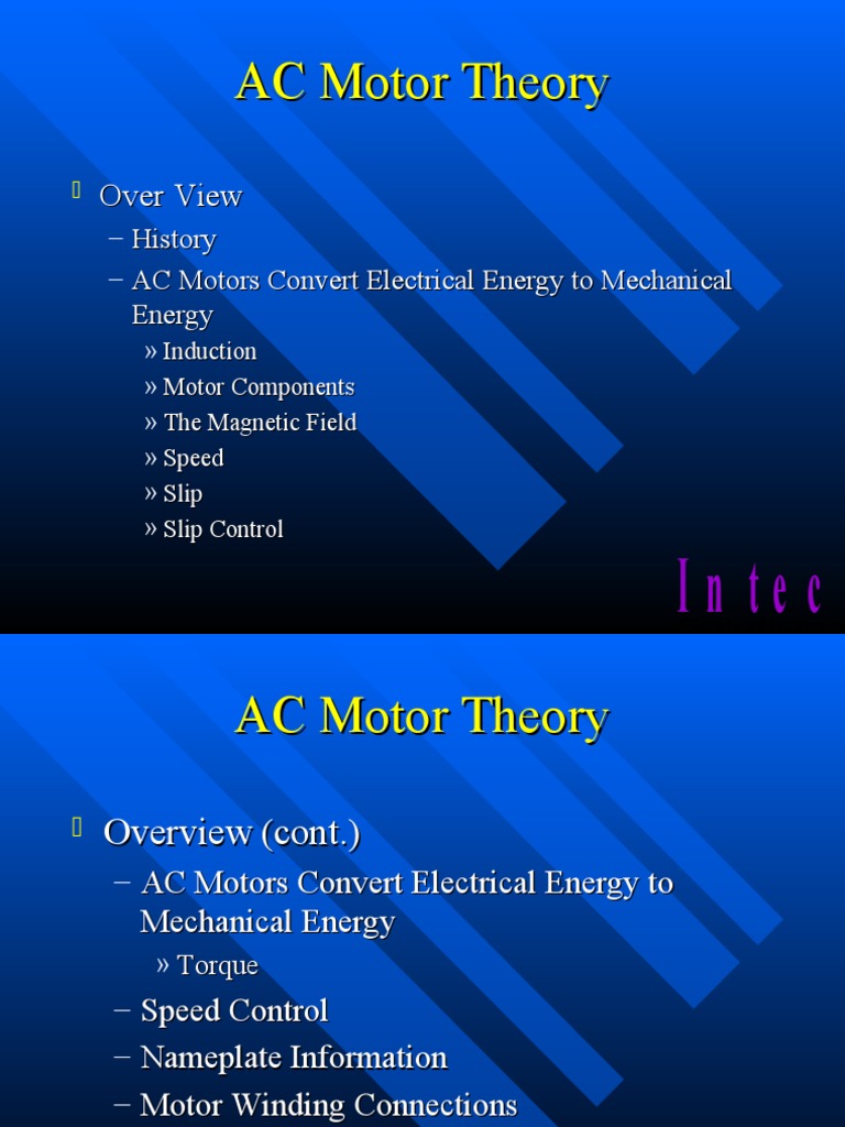 Motor Theory PDF Electric Motor Alternating Current
