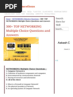 TOP 99 NETWORKING Multiple Choice Questions and Answers