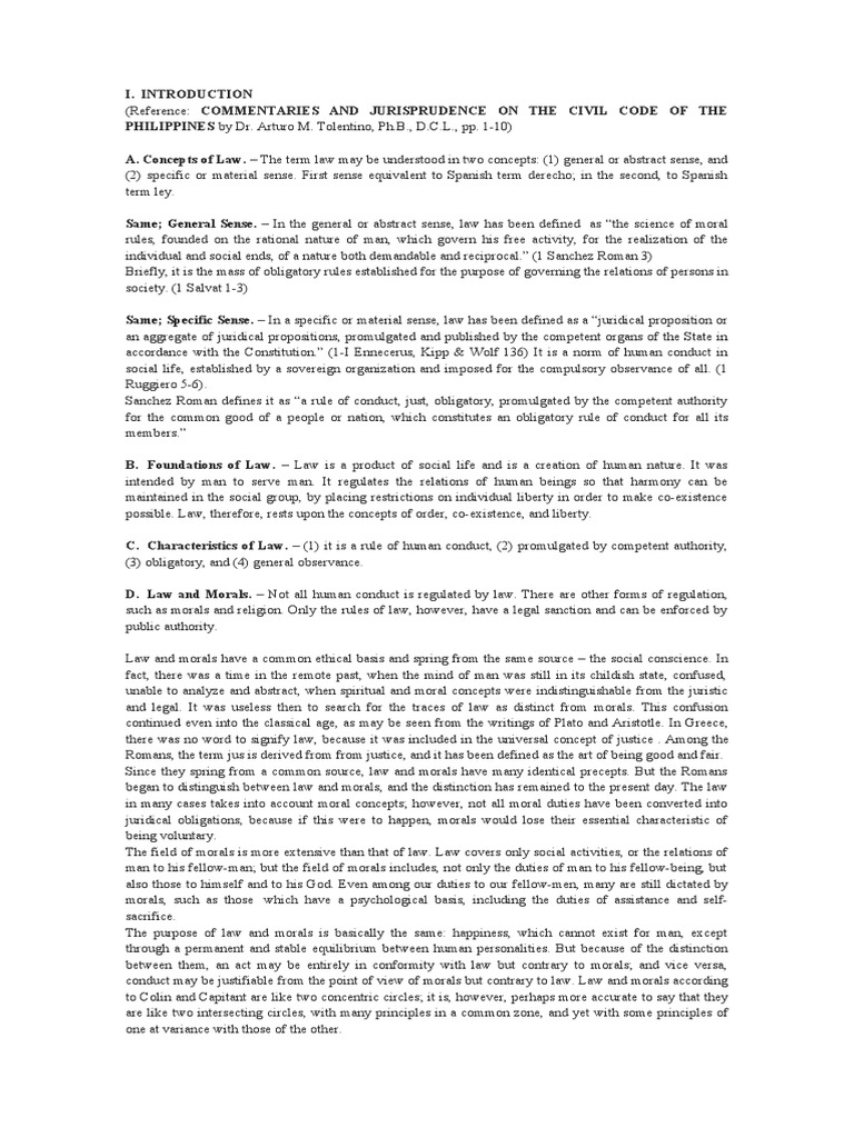 Civil Code Commentary Overview | PDF | Codification (Law) | Civil Law ...