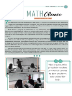 Mathematical Society: The Organization President Renders A Tutorial Service To Few Students Who Asked For Help