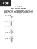 3S - Bank P.O - Logical Abilty 2 - Number & Letter Analogies