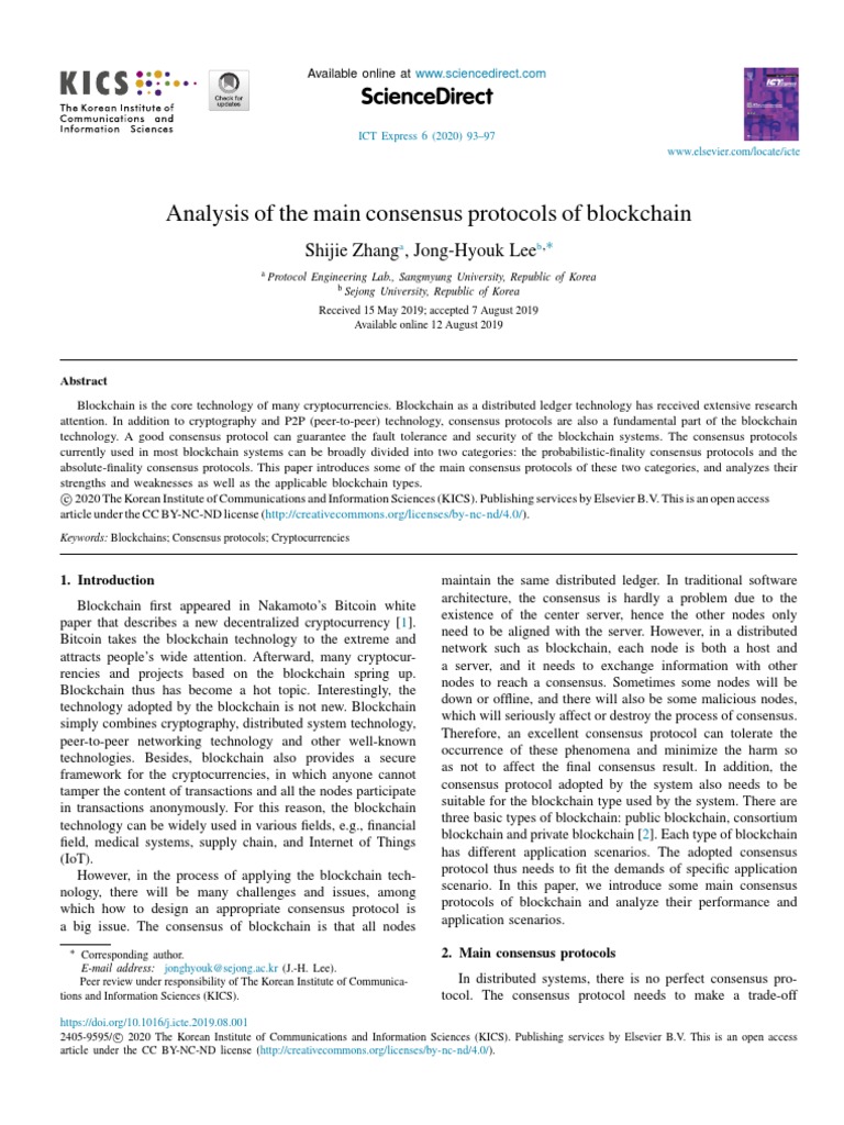 Consensus Protocols in Blockchain Analysis | PDF | Cryptocurrency ...
