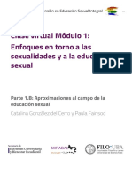 Clase Escrita 1.B - Aproximaciones Al Campo de La Educación Sexual