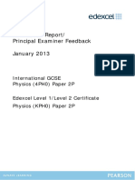 Examiners' Report/ Principal Examiner Feedback January 2013
