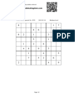 Daily Sudoku Puzzle No. 3070 2015-03-10 Medium Level