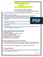 Describe Control Activities Commonly Used in Companies