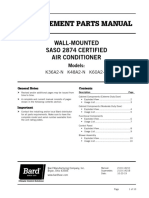 Replacement Parts Manual: Wall-Mounted Saso 2874 Certified Air Conditioner
