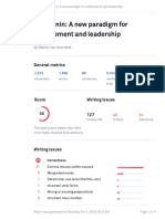 Neo Ronin: A New Paradigm For Achievement and Leadership: General Metrics