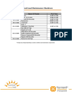 Planned Load Maintenance Shutdown: Day & Date Name of Feeder PLS Time