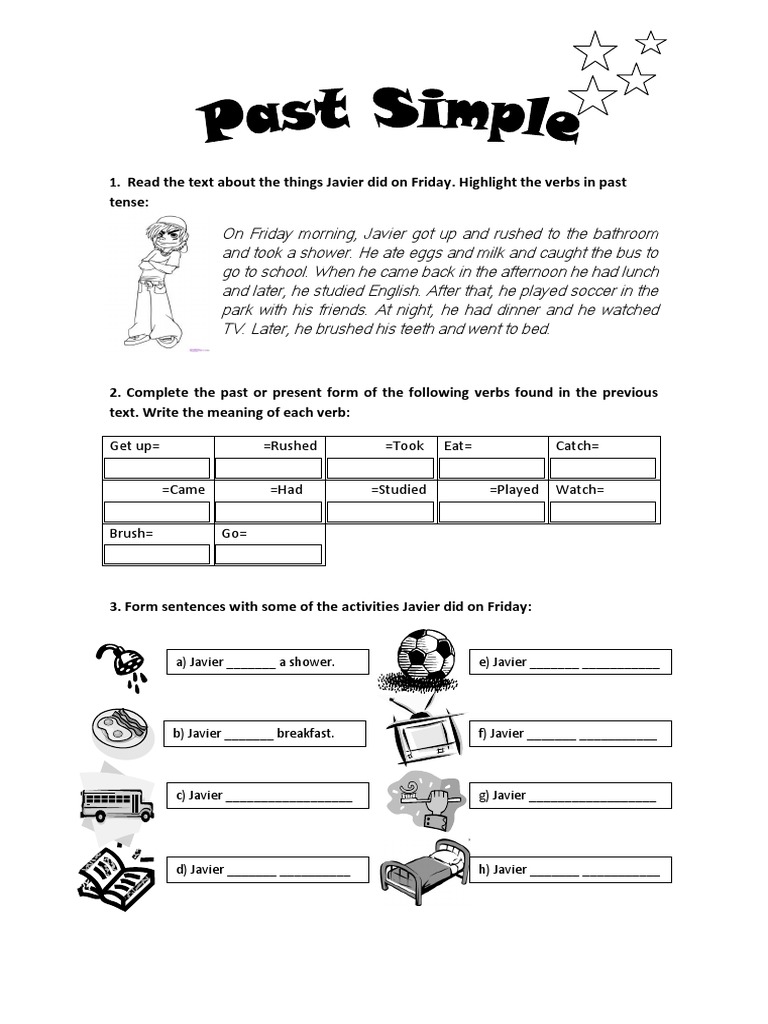 A) Javier - A Shower. E) Javier | PDF
