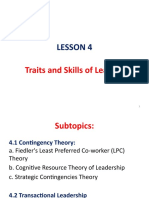 LESSON 4 - Traits Sklills of Leaders