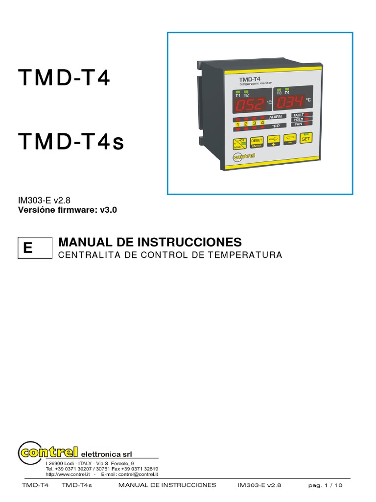 TMD-T4 TMD-T4s IM303-E v2.8 | PDF | Relé | Transformador