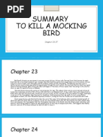 To Kill A Mocking Bird: Chapter 23-27