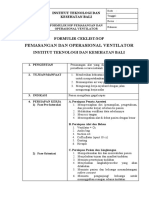 SOP Pemasangan Dan Operasional Ventilator