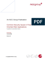 An NCC Group Publication: Common Security Issues in Financially-Oriented Web Applications