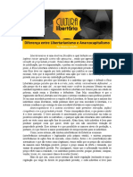 Diferença entre Libertarianismo e Anarcocapitalismo