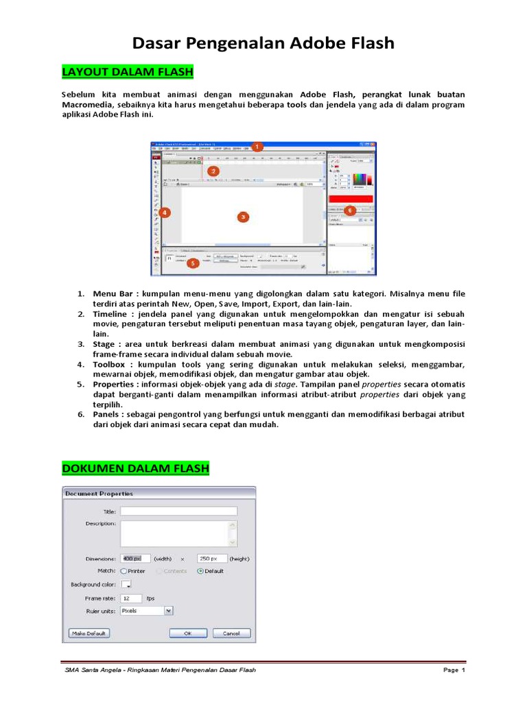 Pengenalan Dasar Adobe Flash | PDF