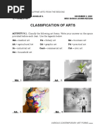 Activity 9.1. Classification of Art