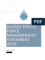 Sussex Police Force Management Statement 2019