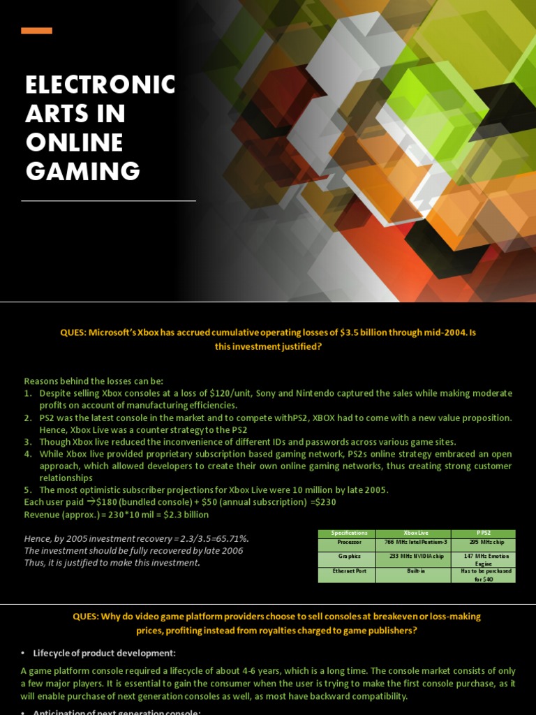 Electronic Arts in Online Gaming PDF | PDF | Xbox (Console) | Video ...