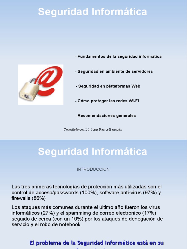 Fundamentos De Seguridad Informatica Pdf La Seguridad Informática