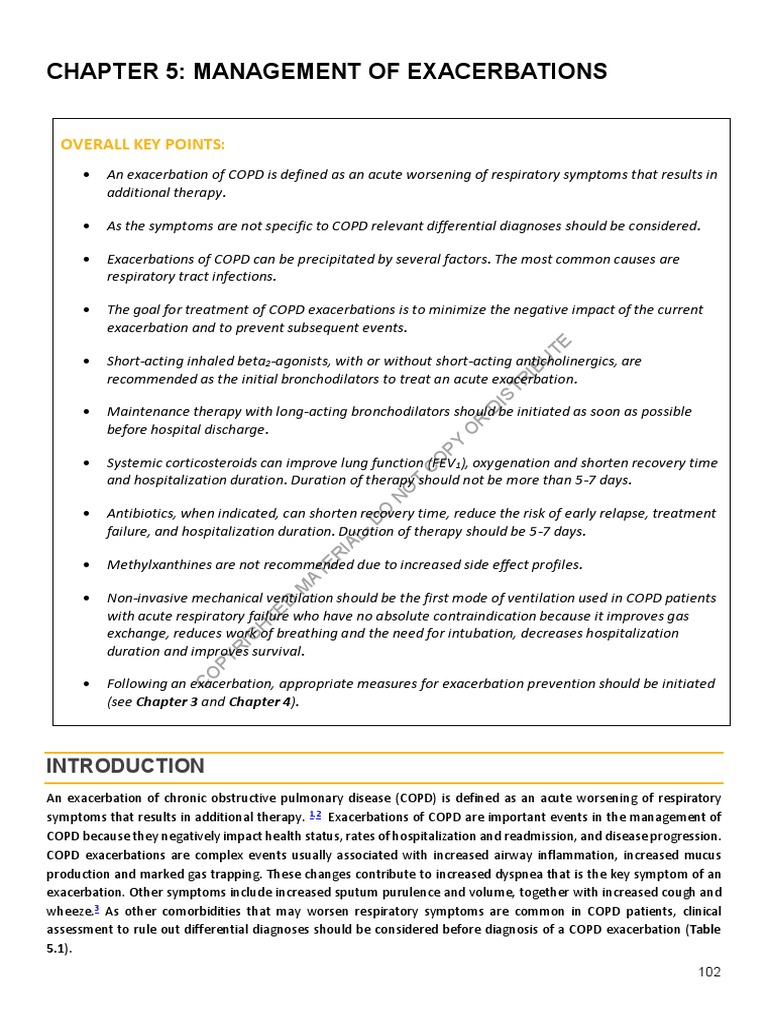 Chapter 5: Management of Exacerbations: Overall Key Points | PDF ...
