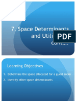 Space Determinants and Utilization Cont