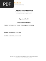 Laboratory Record: Experiment No: 06