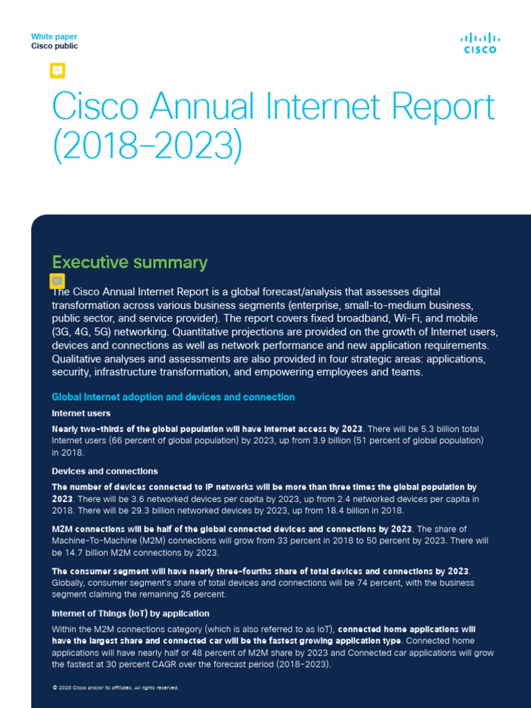 Cisco Annual Report PDF Of Things 4 G