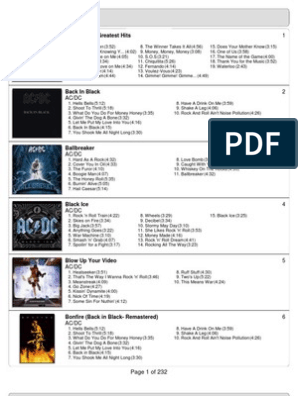 Kevs MP3 List Feb 2011, PDF, Hard Rock