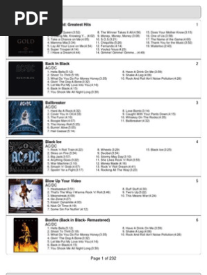 Kevs MP3 List Feb 2011, PDF, Hard Rock