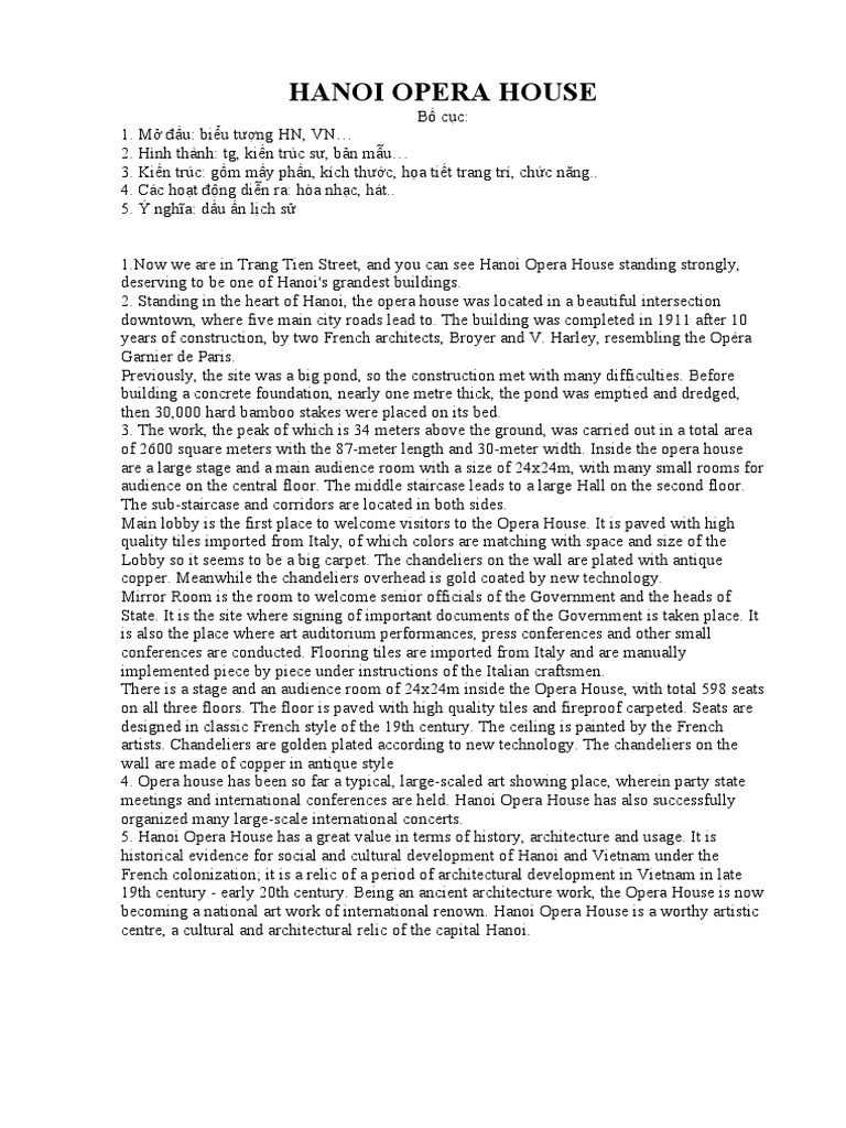 Hanoi Opera House PDF Hanoi Art Media