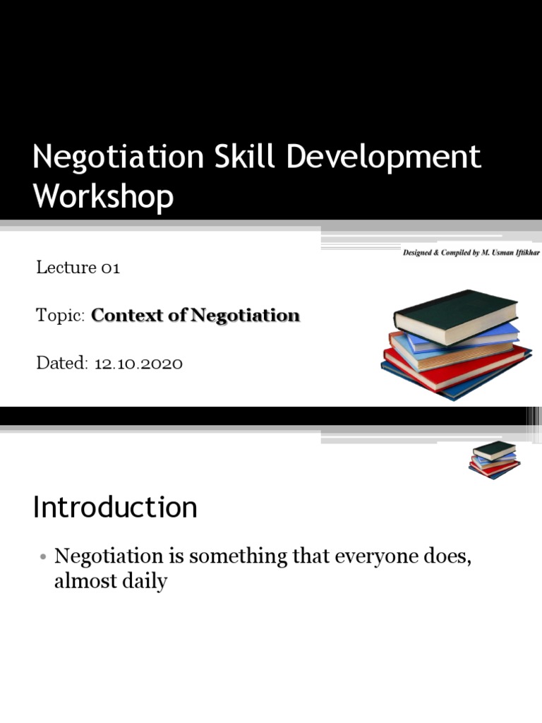 Negotiation Skills Workshop Overview | PDF | Bargaining | Negotiation