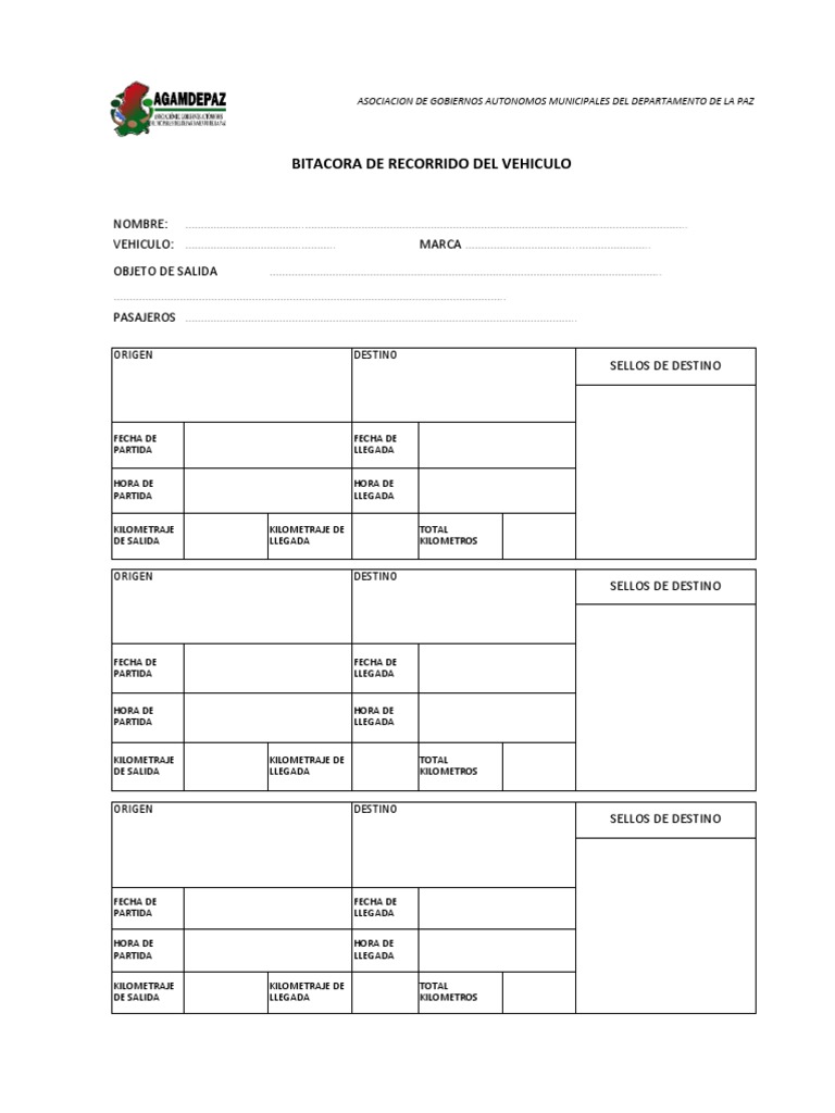 Bitacora Vehiculo | PDF | Transporte | Business