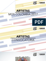 ARTISTAS FESTIVAL  MOS COLOMBIA 2017