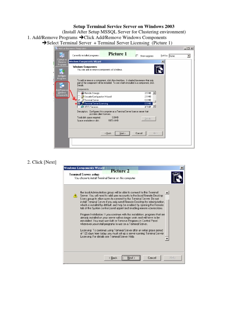 Setup Terminal Server on Win 2003 | PDF | Business | Computers